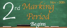 Marking Period 2 Begins